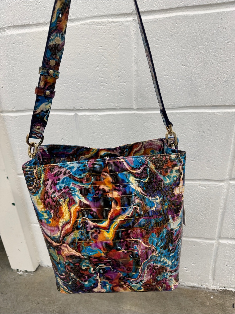 Brahmin “Celina Euphoria” Textured Leather Shoulder Bag - Picture 2 of 8